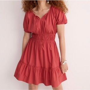 J crew puff sleeve pink/mauve dress, size Medium